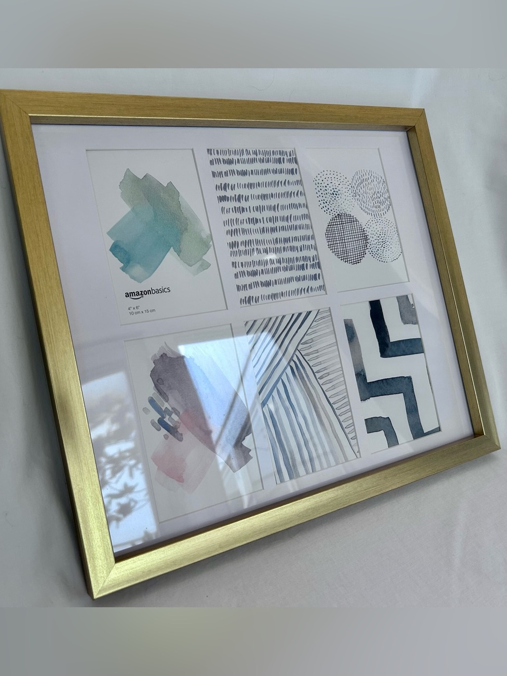 Amazon Basics Gold Collage Picture Frame 6 Opening 4x6 Gallery Wall